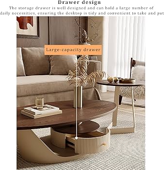 Amazon.com: Mid Century Modern Coffee Table for Living Room, Oval